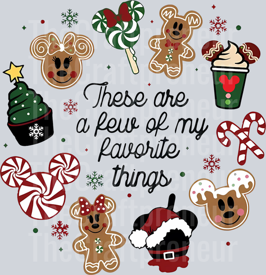 Favorite Magical Christmas Things Icons DTF Transfer