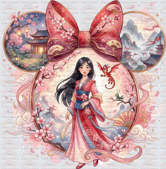 002_Disney_Princess_Watercolor_Mouse Ears_Minnie Ears_Mulan