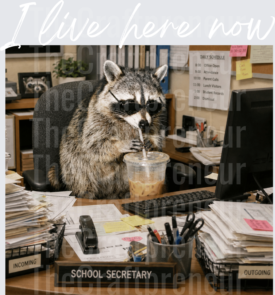 Jobs_School_Secretary_Admin_School Admin_Chaos_Raccoon_Iced Coffee