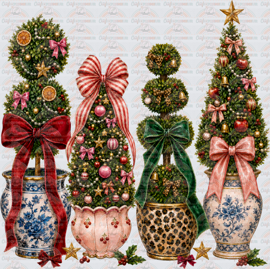XMAS_Preppy_Topiary_Pink Christmas_Boutique Style_Porch Decor_Girly