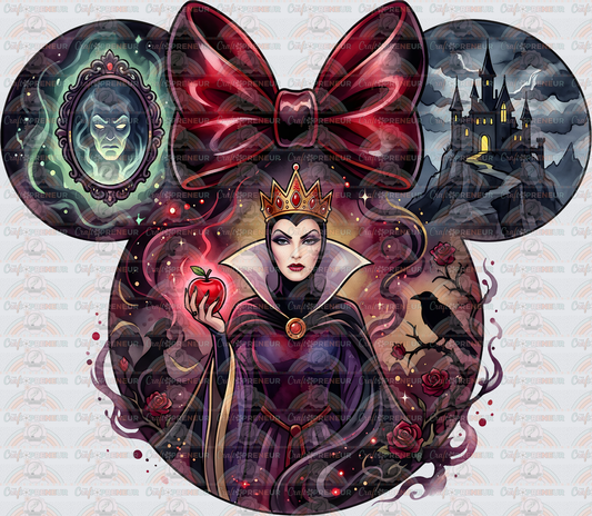 002_Disney_Villains_Mouse Ear_Minnie Ears_Watercolor_Snow White_The Evil Queen