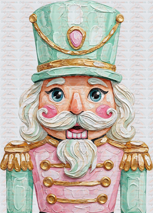 XMAS_Nutcracker_Pink Christmas_Boutique Style_Faux Paint_GIrly_Teal_KP