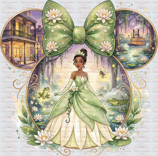 002_Disney_Princess_Watercolor_Mouse Ears_Minnie Ears_Princess and the Frog_Tiana