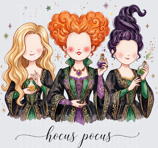 Disney_Hocus Pocus_Sanderson Sisters_Witchy_Doll Face_Script_Trio