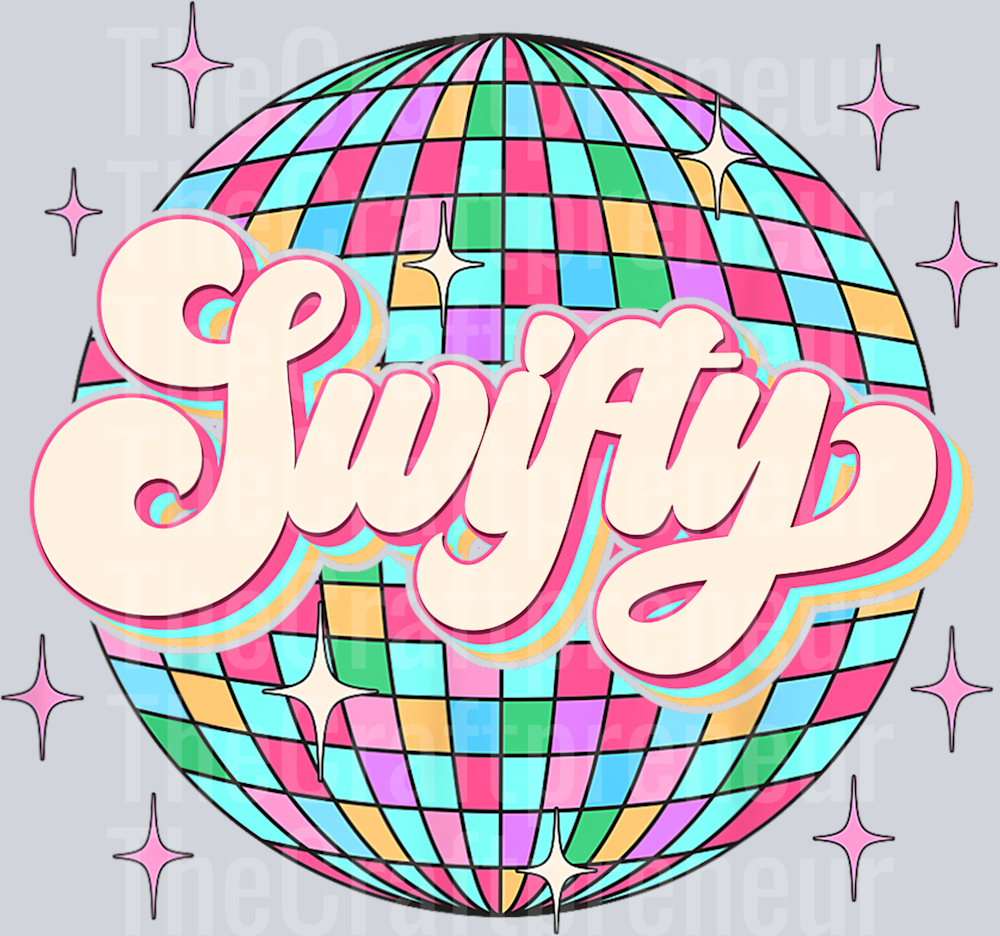 TS Disco Ball Retro Groovy DTF Transfer