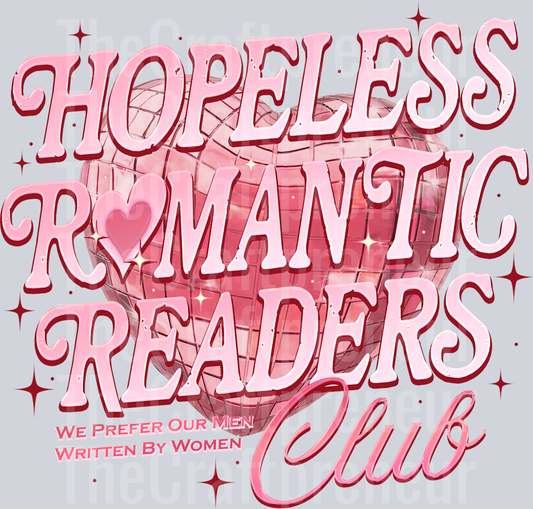 Hopeless Romantic Readers Club DTF Transfer