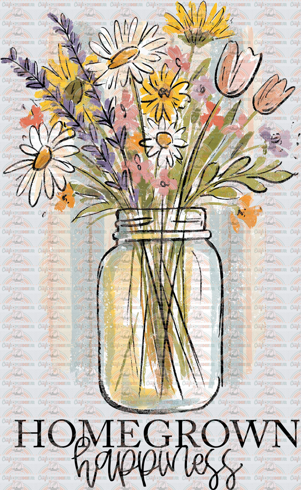 Inspirational_Flowers_Mason Jar_Homegrown Happiness_Wildflowers_Garden_DIY_Homestead