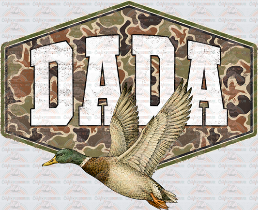 002_Family_Name Set_Dad_Father_Fathers Day_Camo_Hunting_Mallard_Ducks_Badge_DADA