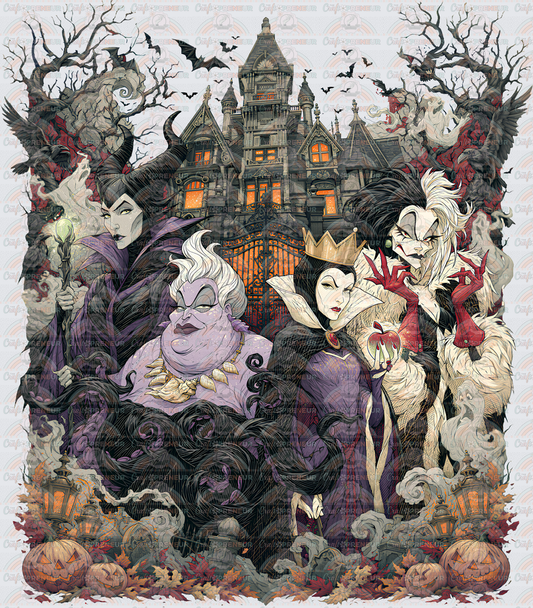 Disney_Halloween_Villains_Haunted House_Spooky Season_Malificent_Ursula_Evil Queen_Cruella