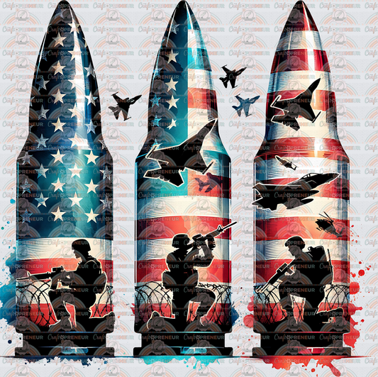 USA_Military_Bullets_Soldiers_Silhouette_Barbed Wire_RWB_Guns_2A