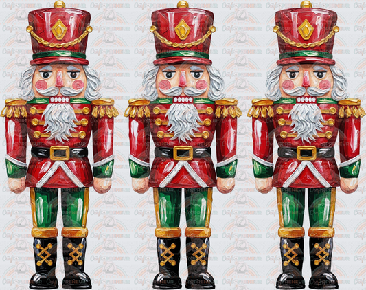 XMAS_Nutcracker_Trio_Classic_Faux Paint_Boutique Style_Red Gold_Trio_Skinny
