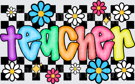 002_School_Teacher_B2S_Checkerboard_Retro_Typography_Teacher