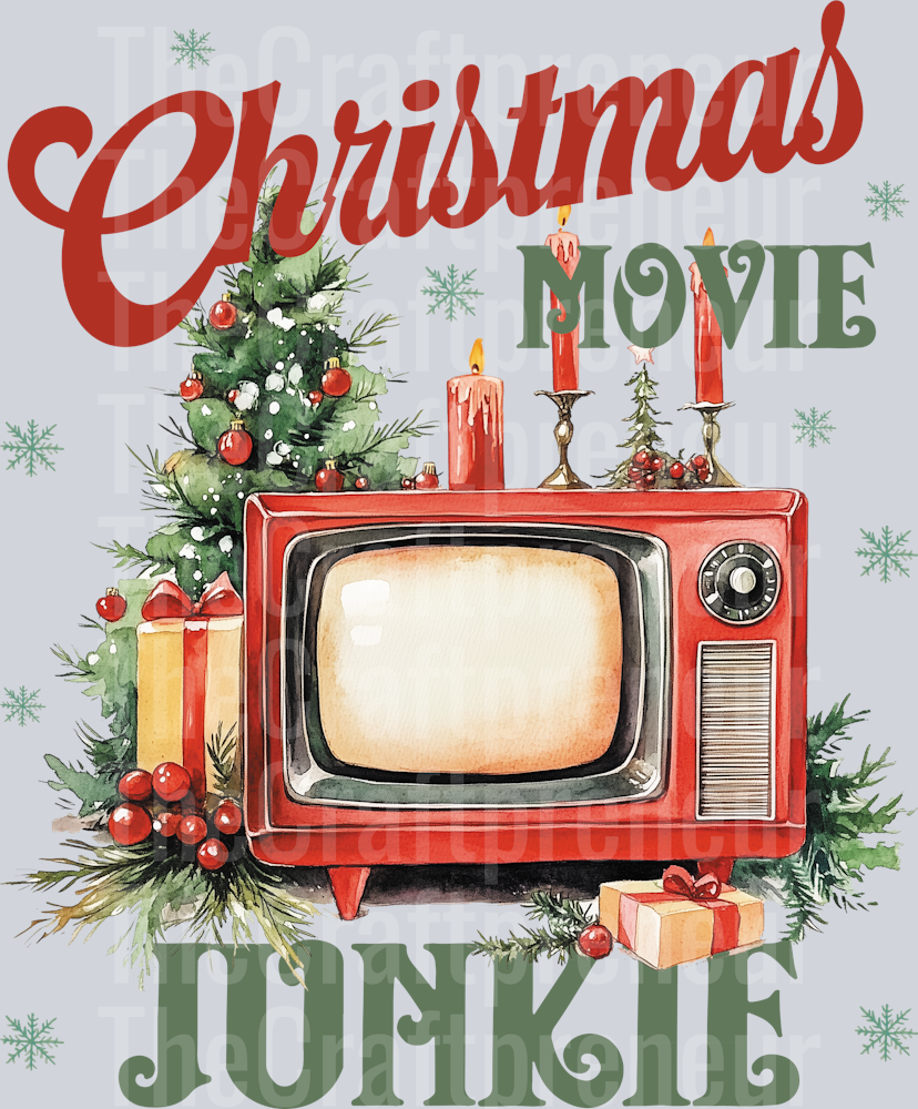 Christmas Movie Junkie DTF Transfer