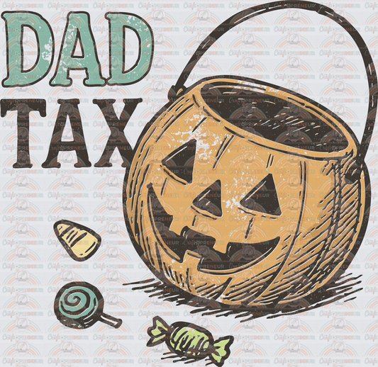 Halloween_Dad_Dad Tax_Trick or Treat_Candy_Jack o Lantern_Vintage_Unisex