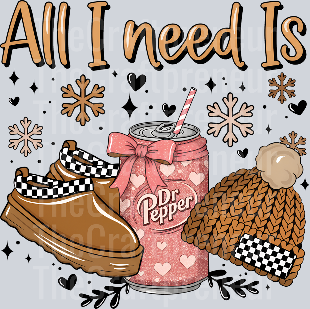 All I Need is Fall & Dr. Pepper DTF Transfer