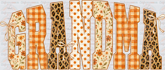 002_Family_Name Set_Preppy_Boho_Varsity_Grandparent_Gingham_Fall_Autumn_GRANDMA