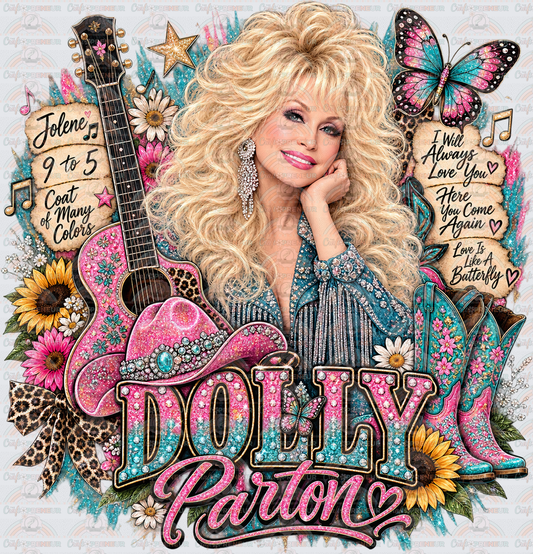 Music_Country Music_Dolly Parton_Faux Rhinestone_Butterfly