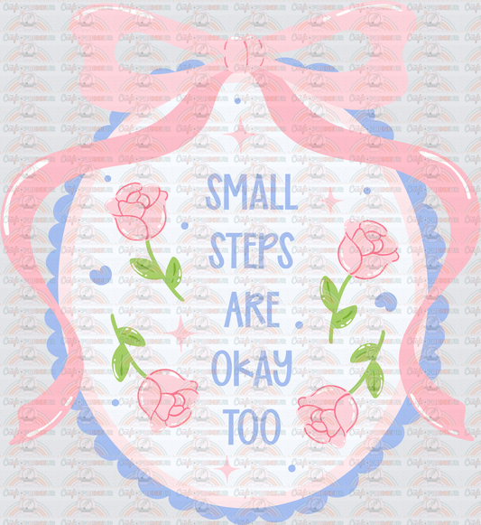 Mental Health_Small Steps_Cameo_Charm_Coquette Bow_Roses_Cross Stitch_Watercolor_Pastel