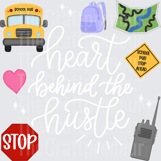 School_Jobs_Bus Driver_School Bus_Heart Behind the Hustle_Watercolor Icons_Script