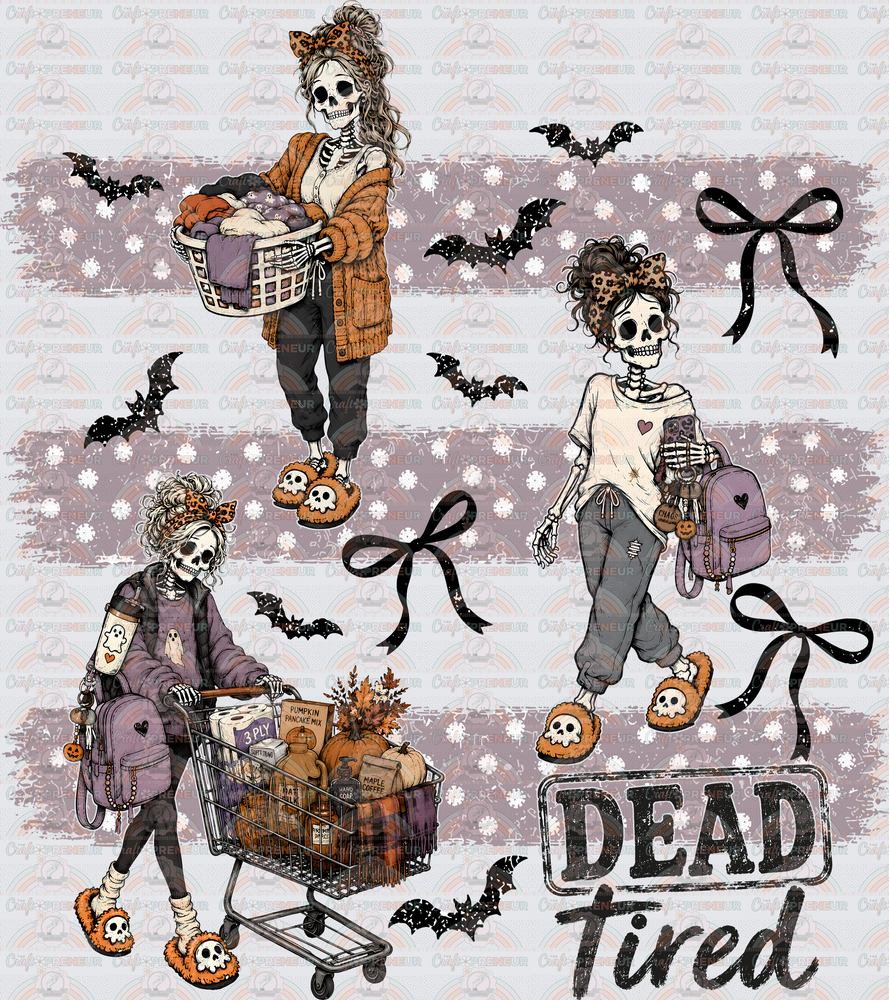 Halloween_Mama_Sarcasm_Dead Tired_Preppy Lines_Brush Stroke_Coquette Bow