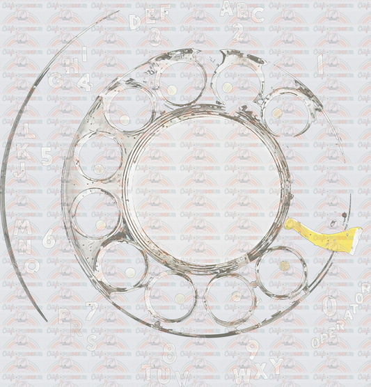 Vintage_Rotary Phone_Dial Phone_Nostalgia_1900s_Antique_Halftone