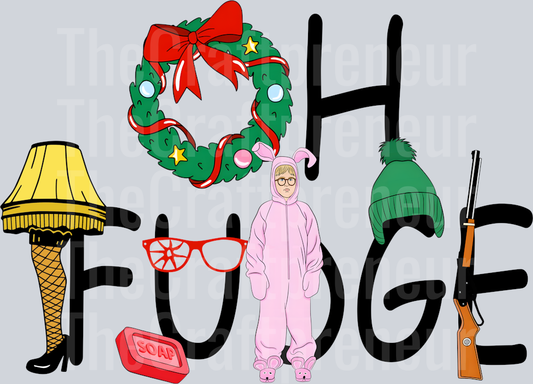 (Set!) Oh Fudge A Christmas Story DTF Transfer (Front)