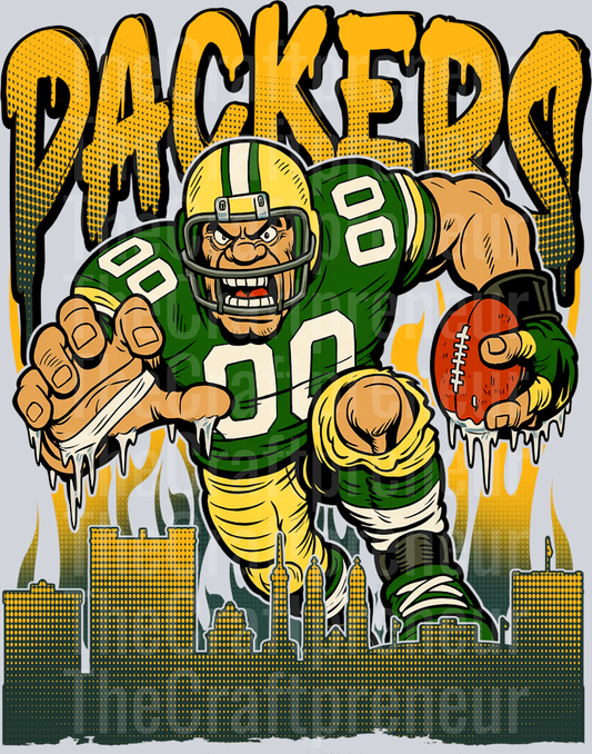 Packers Drip Skyline DTF Transfer