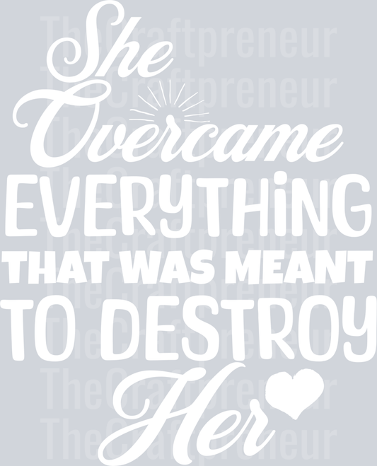(Set!) PowHERful Inspirational Set Girly White (Back) DTF Transfer