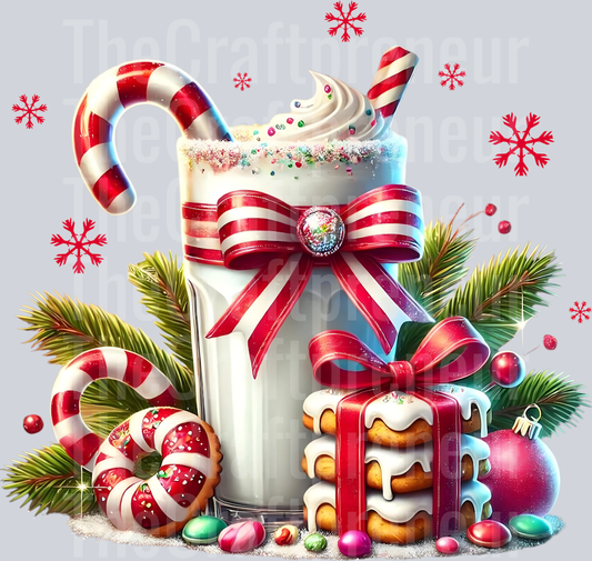 (Set!) Milkshakes for Santa (Adult Theme) DTF Transfer (Front)
