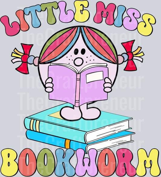 Little Miss Bookworm DTF Transfer