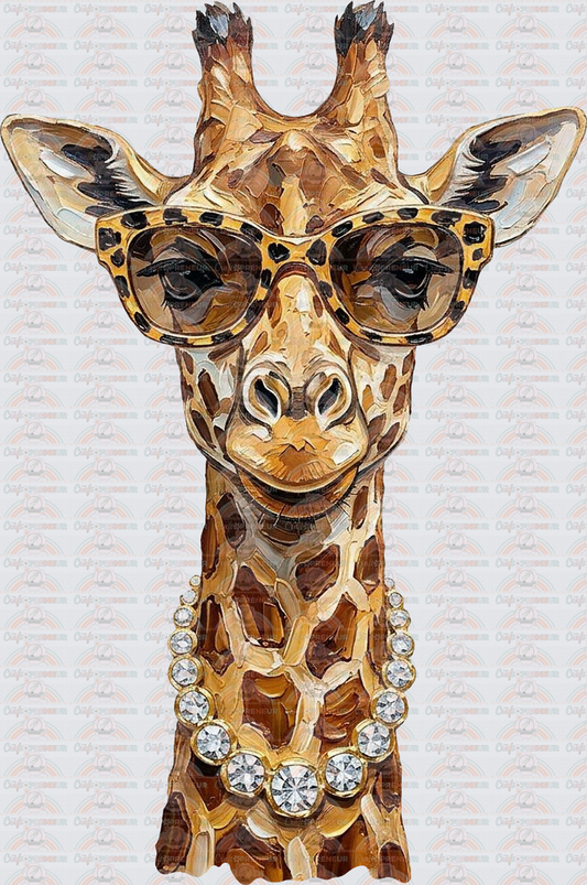 Animals_Faux Paint_Glam_Sunnies_Diamond Neckalce_Preppy_Safari Animals_Giraffe