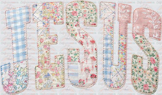 002_Faith_Patchwork_Varsity_Cottage Core_Gingham_Girly_Matching Set_Microflorals_Jesus