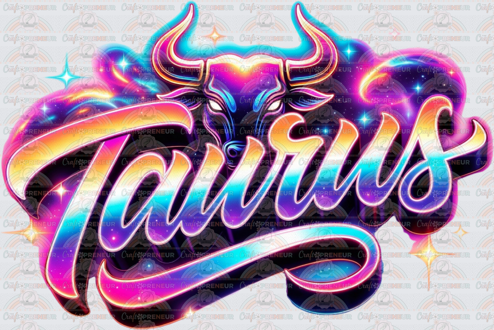 002_Zodiac_Astrology_Neon_Astrological Signs_Celestial_Taurus