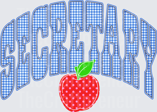 School_Jobs_Secretary_School Admin_Office Staff_Apple_Gingham_Preppy_Varsity