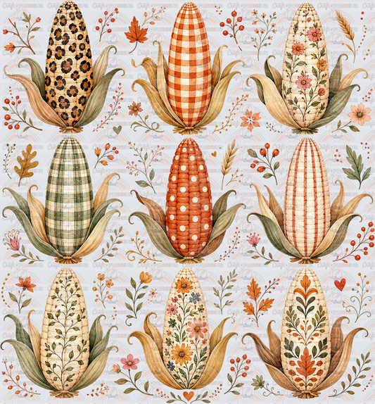 Fall_Corn_Harvest_Farming_Grid_Gingham_Vintage_Boutique style_Homestead