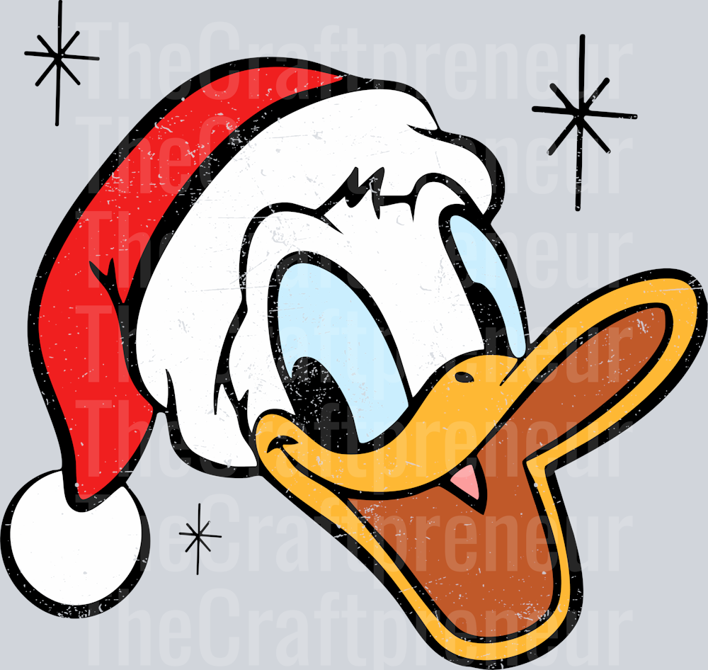 Mr. Duck Christmas Stay Merry Front & Back (Front) DTF Transfer