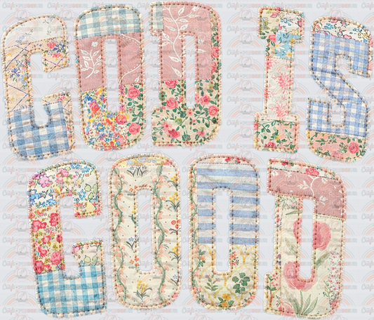 002_Faith_Patchwork_Varsity_Cottage Core_Gingham_Girly_Matching Set_Microflorals_God is Good
