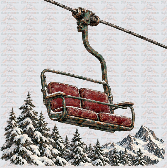 Hobbies_Skiing_Ski Resort_Preppy_Vintage_Unsiex_Ski Lift