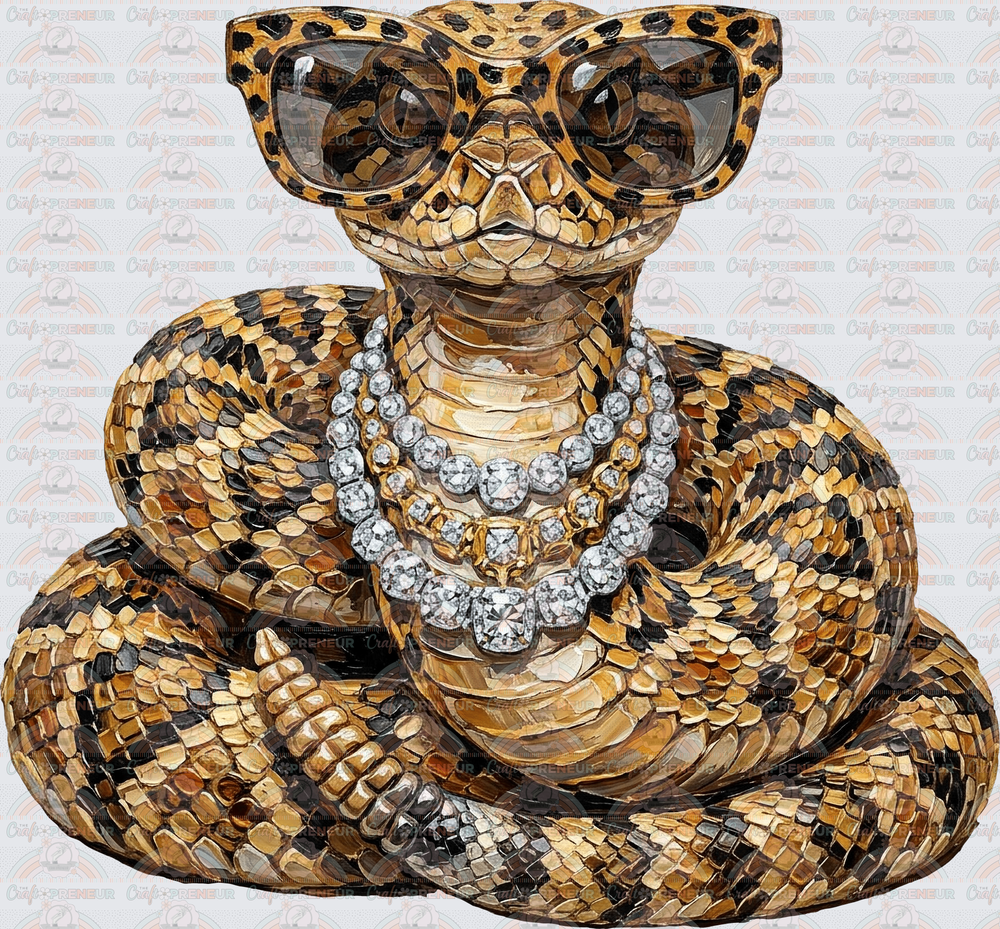 Animals_Reptiles_Glam_Diamond Necklack_Faux Paint_SunniesSnake_Rattlesnake_Reptiles