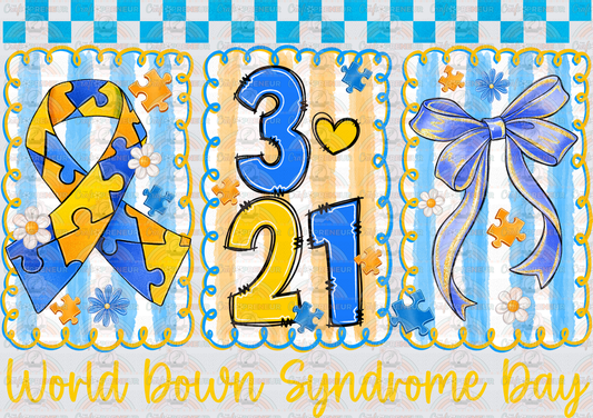 002_Causes_Down Syndrome_Awareness_Blue and Yellow_March Causes_Chromosomes_World Down Syndrome Day_3.21_Cottage Core_Yellow