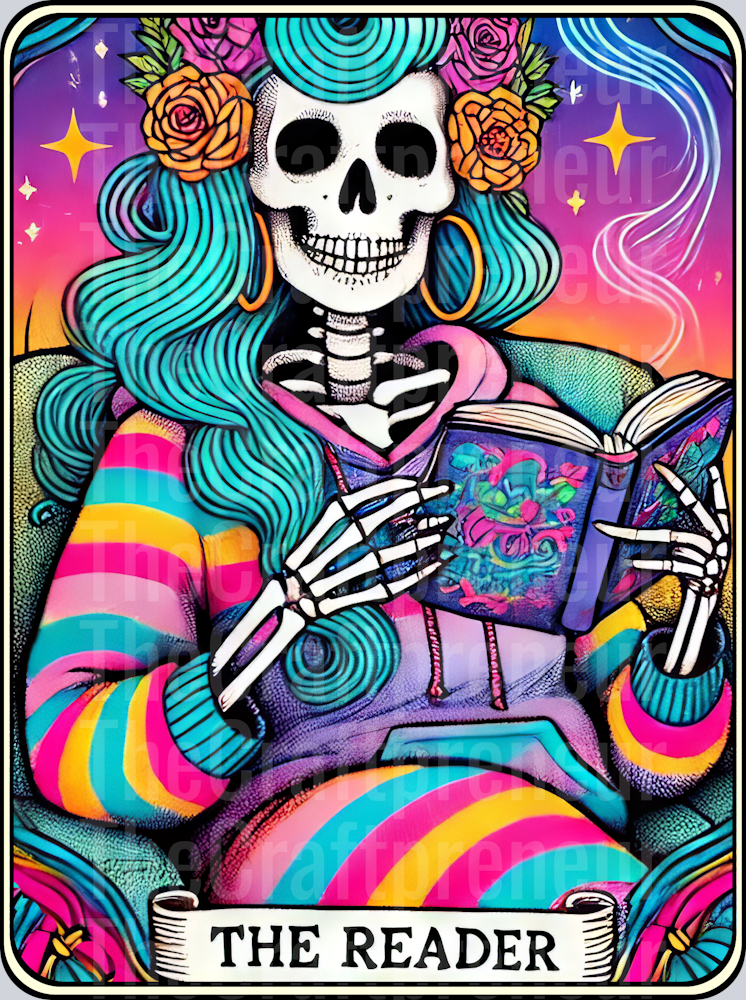 The Reader Bookish Tarot Card DTF Transfer 2