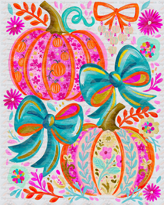 Fall_Preppy_Watercolor_Pumpkins_Neons_Coquette Bow_Boutique Style_LP_Lily Pulitzer_KP