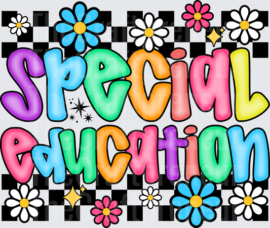 002_School_Teacher_B2S_Checkerboard_Retro_Typography_Special Education