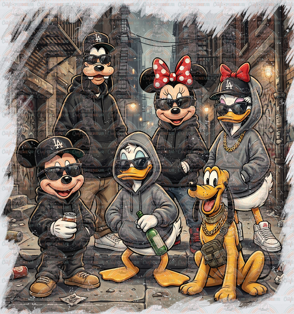 Disney_Streetwear_Mickey and Friends_Distressed_In the Hood_Disneyworld