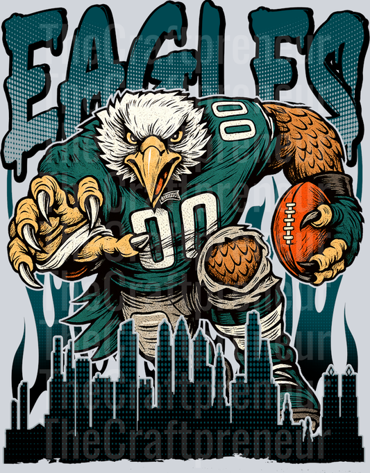 Eagles Drip Skyline DTF Transfer