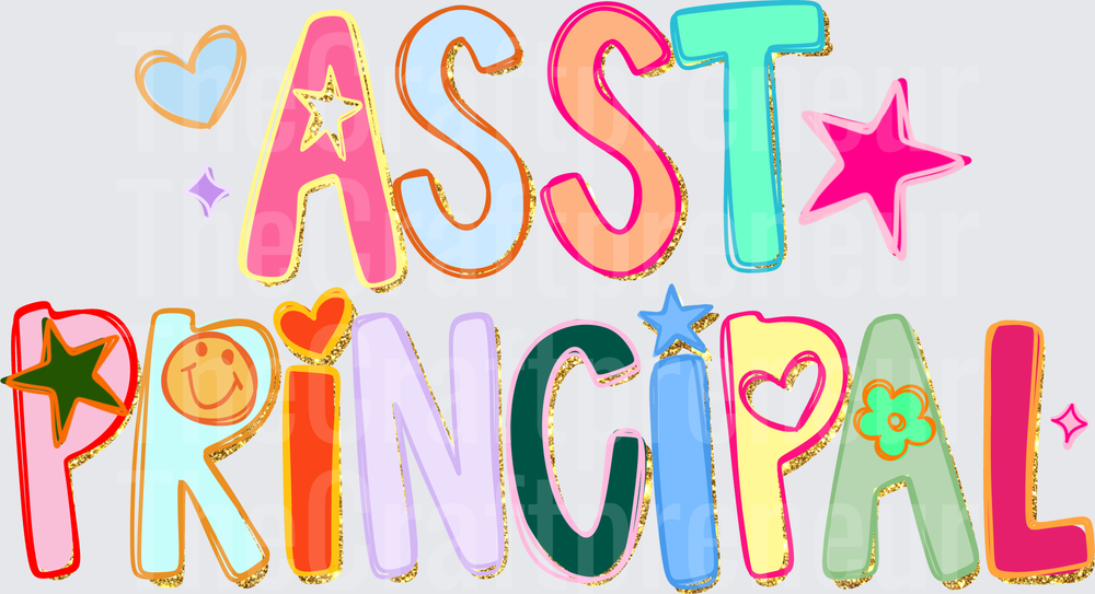 Jobs_School_Assistant Principal_.Asst Principal_Preppy_Typography_Faux Glitterpng