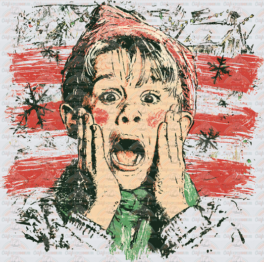 XMAS_Christmas Movies_Home Alone_MCallister_Brush Stroke_Sketch