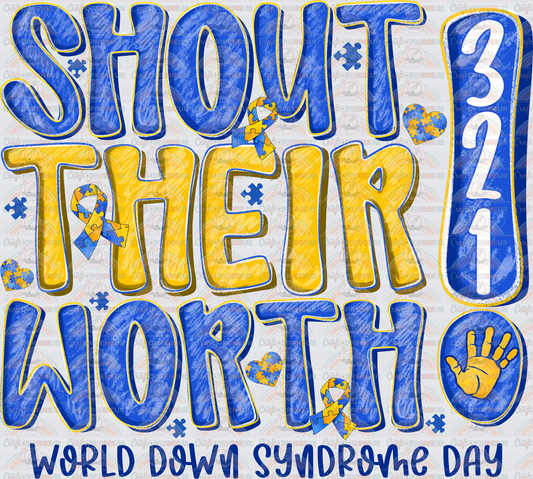 002_Causes_Down Syndrome_Awareness_Blue and Yellow_March Causes_Chromosomes_Shout Their Worth_March Causes_3.21
