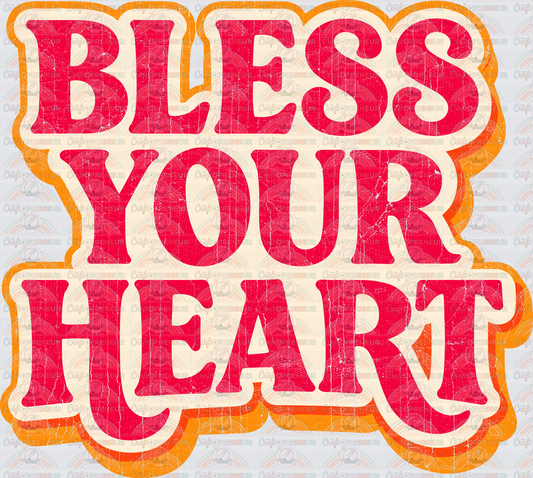 Western_Sarcasm_Bless Your Heart_Retro_Typography_Vintage_Distressed