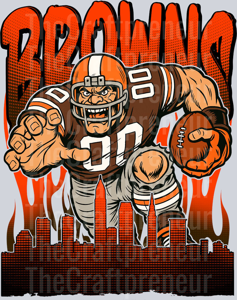 Browns Drip Skyline DTF Transfer